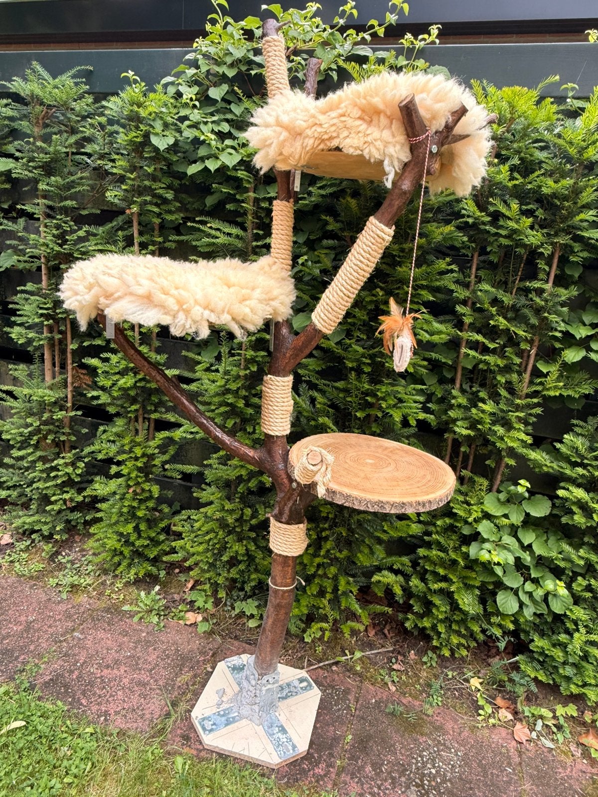 Krabpaal hoog katten kitten solide, natuurlijke materialen, Dieren en Toebehoren, Krabmeubelen, Ophalen, Zo goed als nieuw, Krabpaal