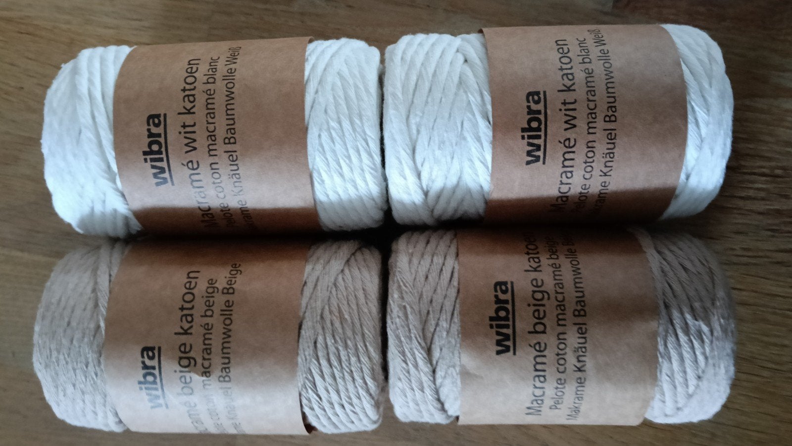 4 kluwen Macrame touw, Hobby en Vrije tijd, Ophalen of Verzenden, Nieuw, Knutselmateriaal