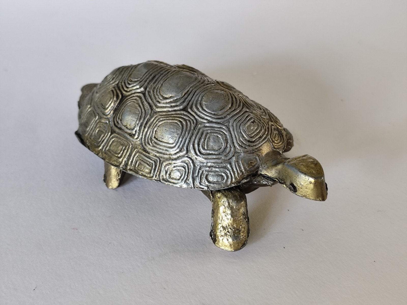 Vintage metalen schildpad bakje - sieradendoosje / asbak, Ophalen of Verzenden