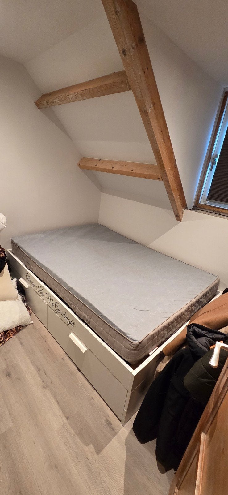 IKEA brimnes bed met opberglades, Ophalen, Gebruikt, Wit, 140 cm