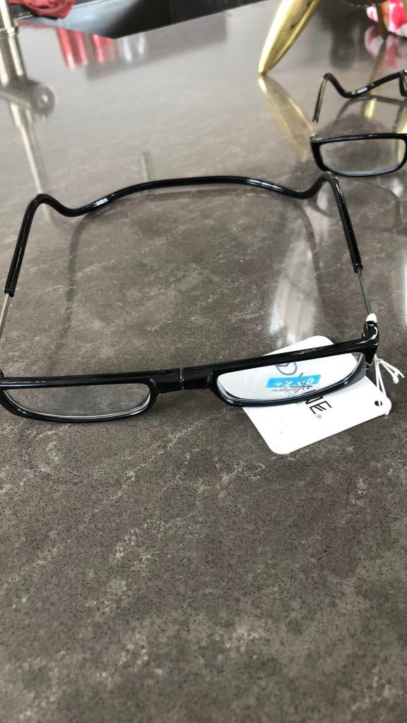 Magnetische leesbril + 2.00, Overige merken, Zwart, Nieuw, Ophalen of Verzenden