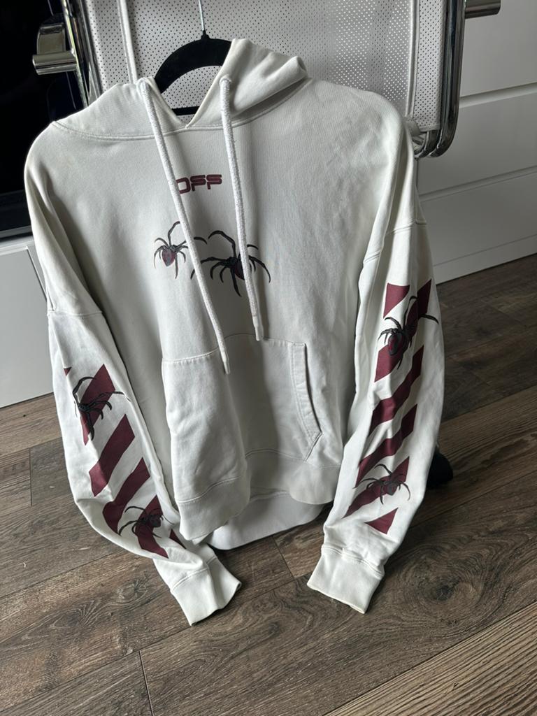 Off white hoodie heren maat M/L, Kleding | Heren, Truien en Vesten, Ophalen of Verzenden, Zo goed als nieuw, Maat 48/50 (M), Wit