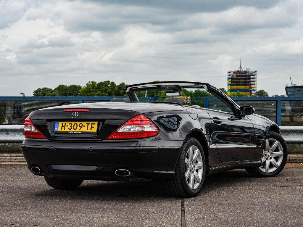 Mercedes-Benz SL-klasse 350 Xenon Leder Memory Stoelverwarmi, Automaat, Achterwielaandrijving, Zwart, Cabriolet
