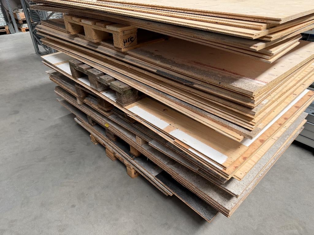 Plaatmateriaal OSB 18mm deelplaten, Doe-het-zelf en Verbouw, Platen en Panelen, Ophalen, Gebruikt, Hout