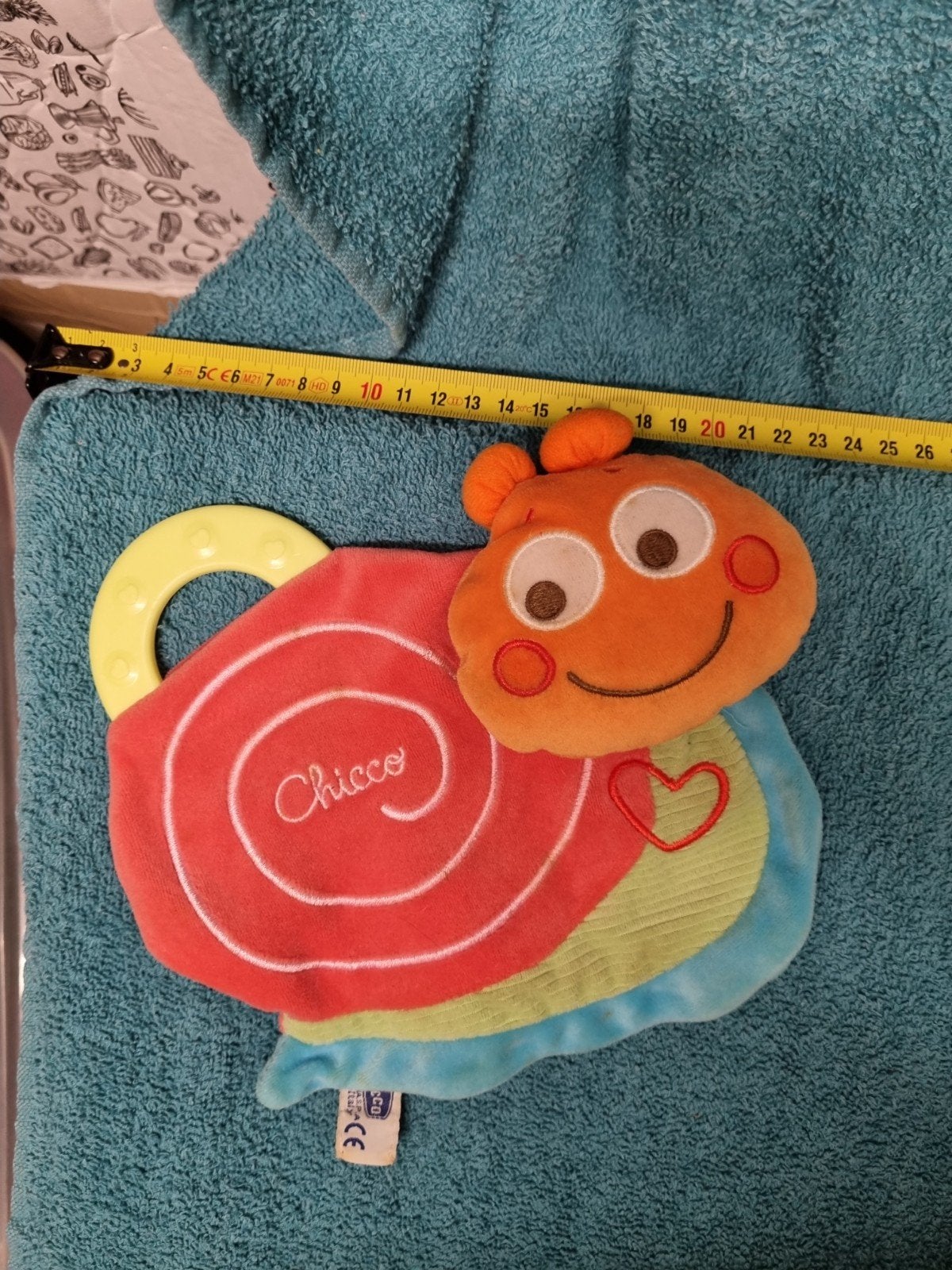 Chicco knuffel slak doekje nr 37, Kinderen en Baby's, Speelgoed | Knuffels en Pluche, Ophalen of Verzenden, Koe