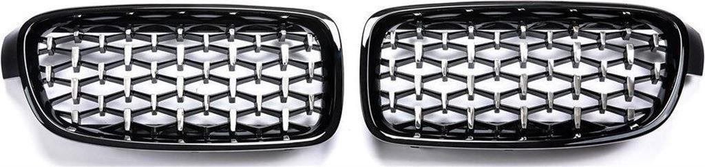 Grill Diamond Zilver Zwart Voor BMW 3 serie F30 F31, Verzenden, Automotive Parts, A.parts@hotmail.nl, Trasmolenlaan 12 3447 GZ Woerden