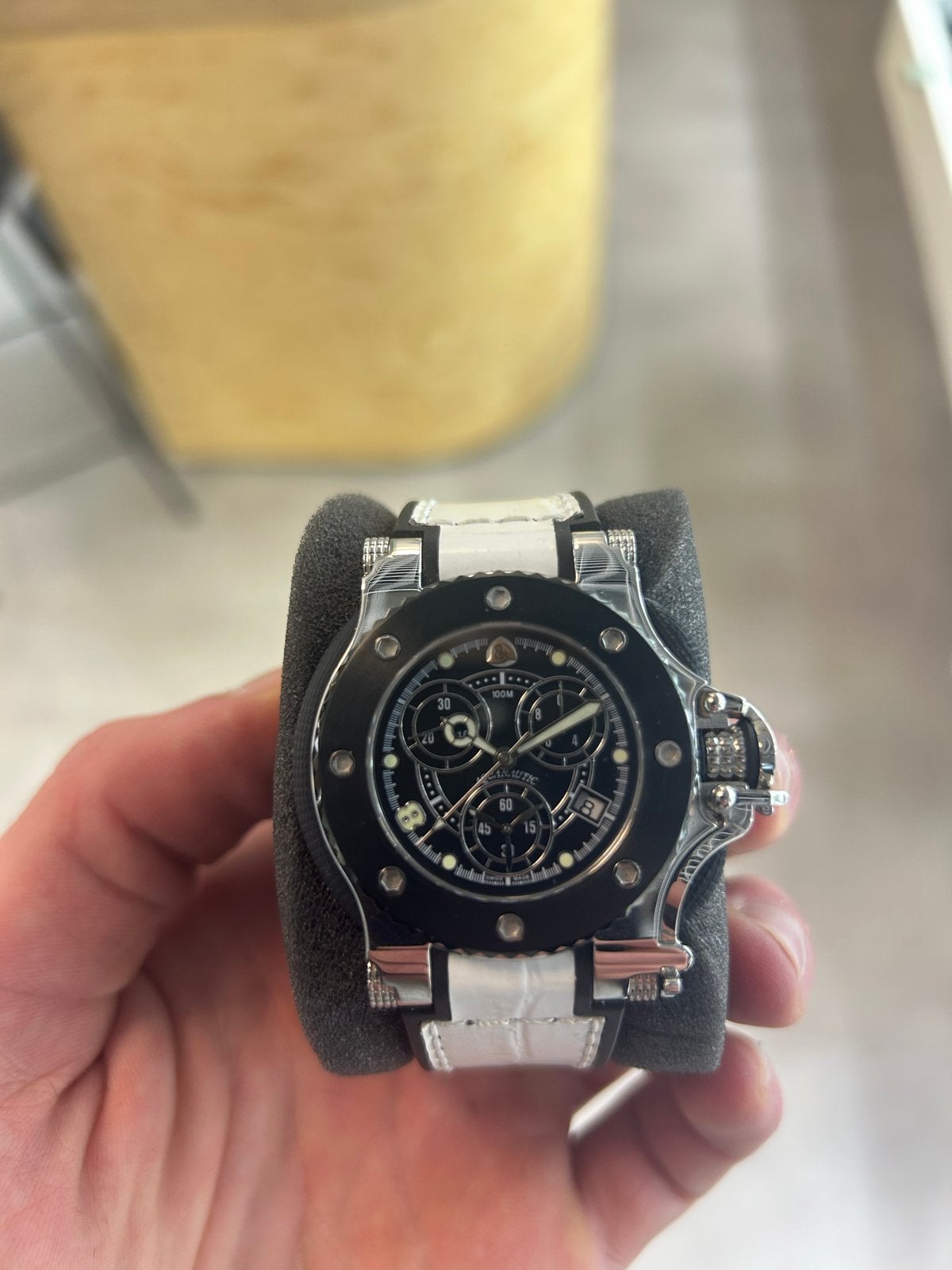 Aquanautic King Cuda / Cuda Chronograph, Sieraden, Tassen en Uiterlijk, Overige merken, Leer, Staal, Polshorloge