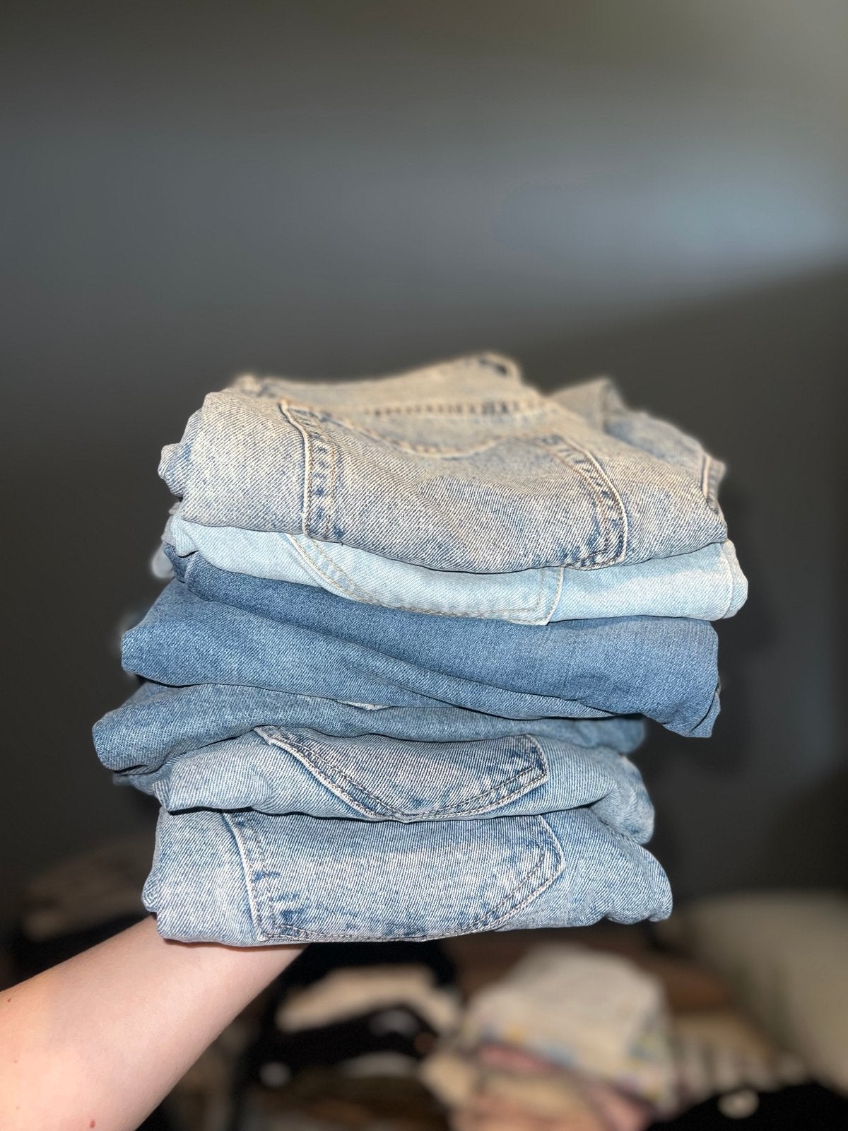 Stapel dames spijkerbroeken maat S, Kleding | Dames, Verzenden, Zo goed als nieuw, Blauw, W28 - W29 (confectie 36)
