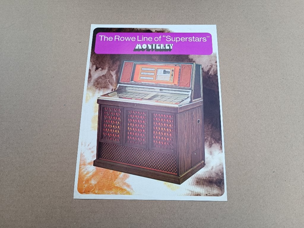 Flyer: Rowe-AMi MM5/ Montery (1971) jukebox, Verzenden, Gebruikt, 1950 tot 1960, Seeburg