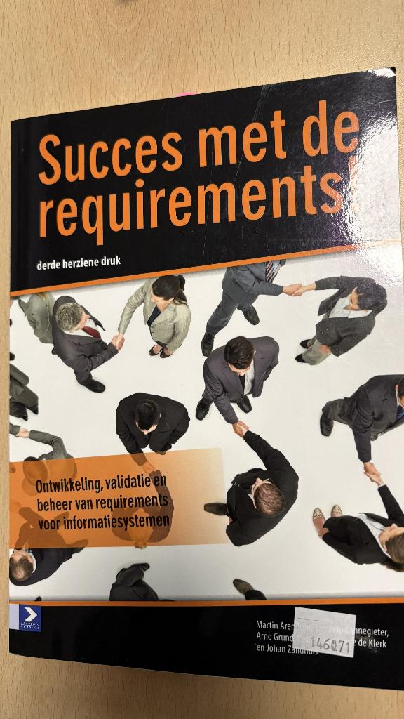 success met de requirements - 978-90-01-75136-4, Ophalen of Verzenden, Zo goed als nieuw, Vakgebied of Industrie, Noordhoff Uitgevers