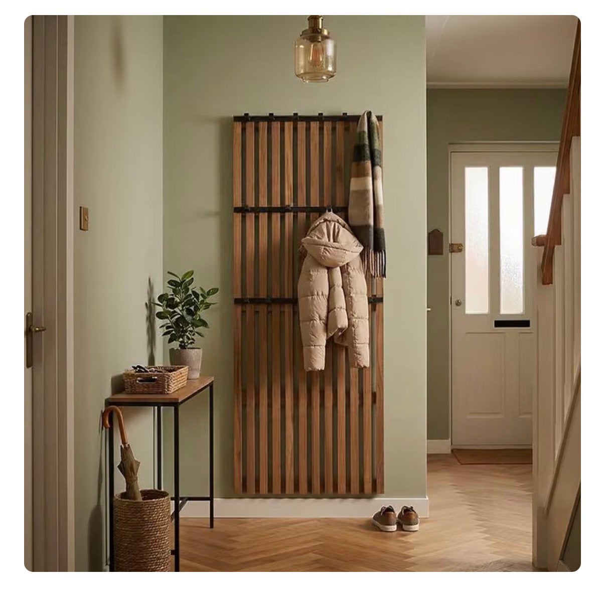 Wandkapstok, walnootkleurig, nieuw in doos, Wandkapstok, Nieuw, Ophalen of Verzenden, Minder dan 100 cm