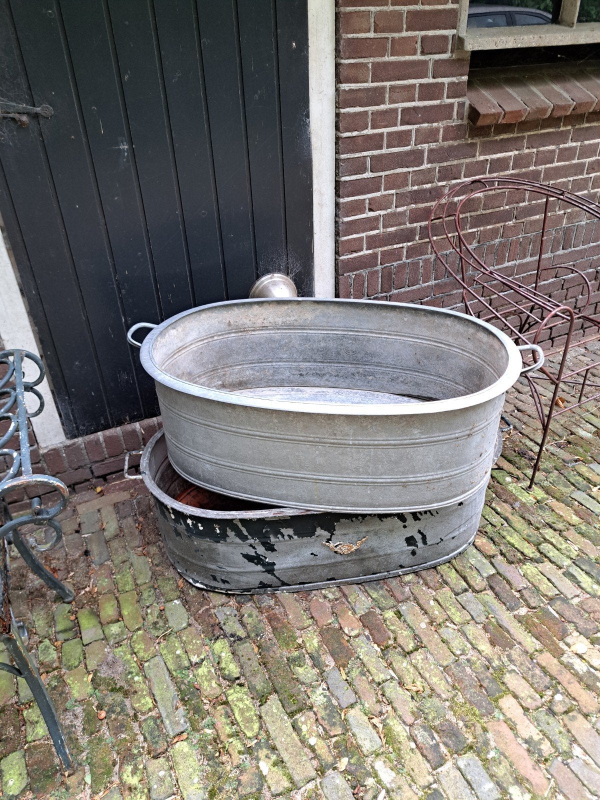 Brocante zinken teilen, Ophalen
