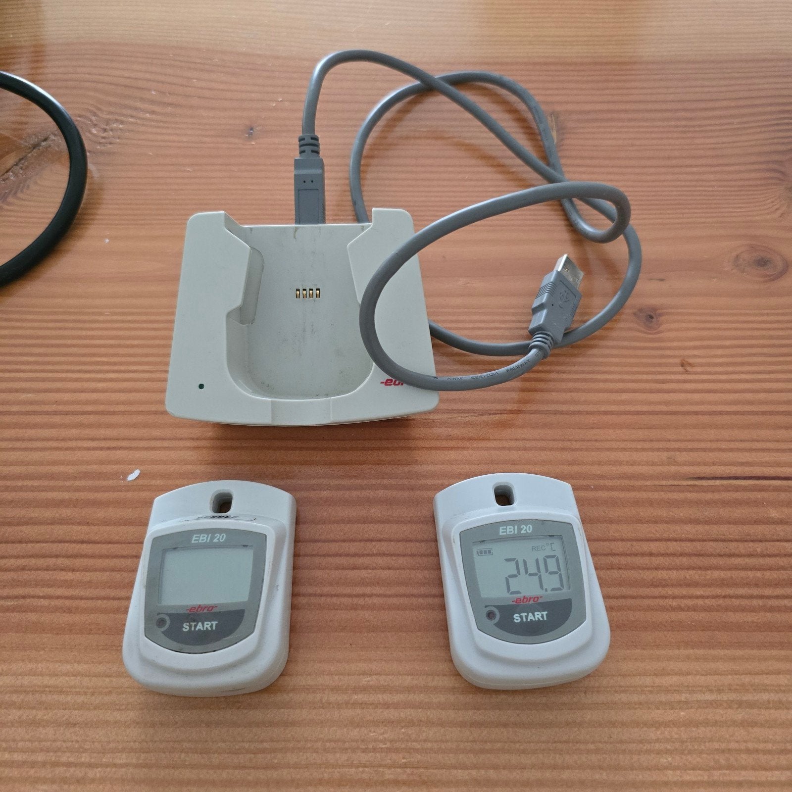 Ebro EBI 20 Datalogger met Docking Station, Ophalen