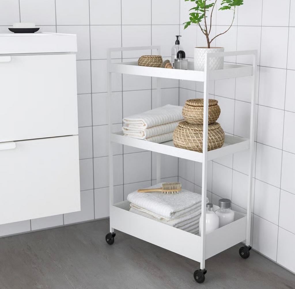 Ikea Nissafors roltafel wit, trolley met wieltjes, Ophalen of Verzenden, Zo goed als nieuw