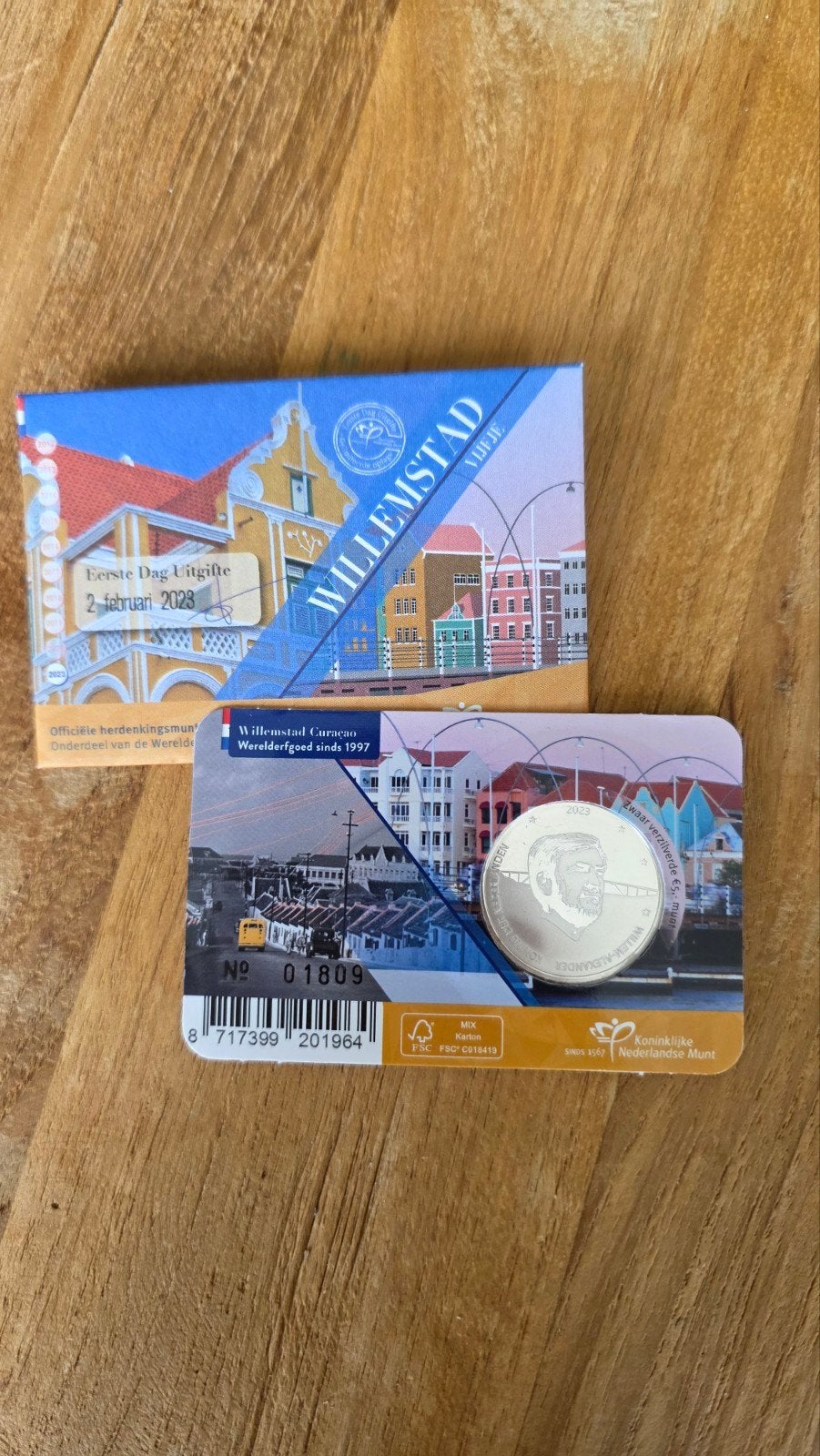 Willemstad vijfje, eerste dag uitgifte 2023, Postzegels en Munten, Ophalen of Verzenden, Euro's