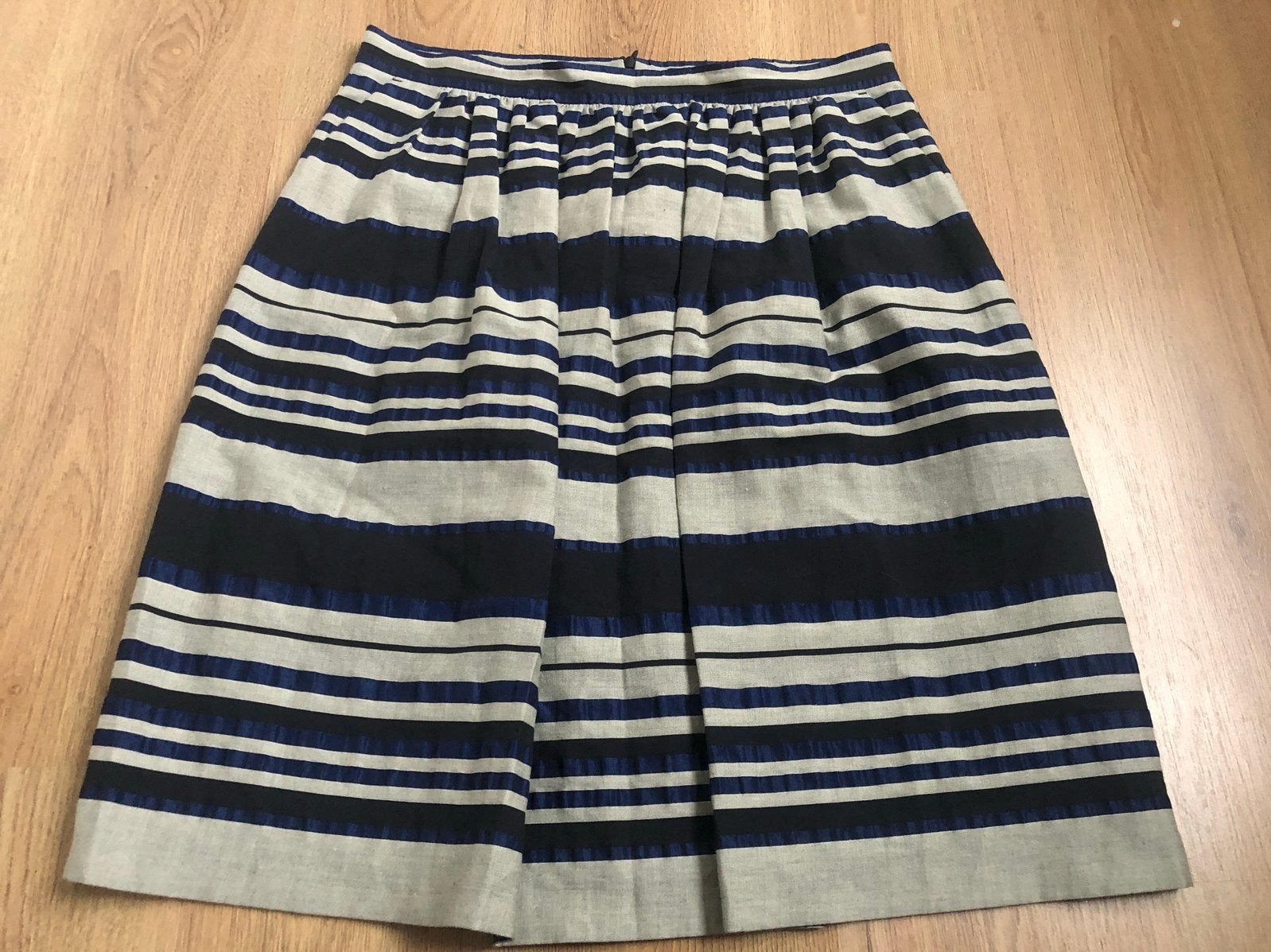 Purdey blauw grijs gestreept rokje 42 zwart, Blauw, Maat 42/44 (L), Ophalen of Verzenden, Zo goed als nieuw