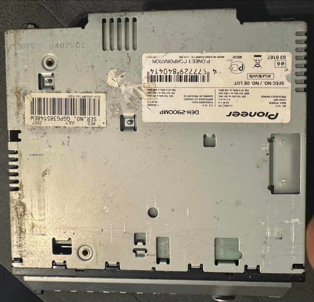 Pioneer autoradio met cd speler DEH 2900 mp, Ophalen of Verzenden, Gebruikt