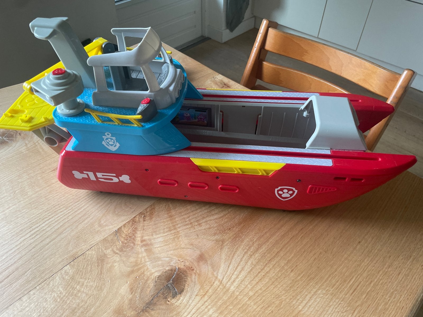 Grote Paw Patrol set: boot, vliegtuig, onderzeeer & figuren, Ophalen of Verzenden, Gebruikt