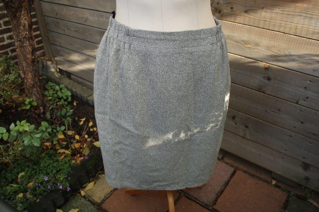 Rok zwart/ creme Elena Grunert mt 42 Vaste prijs, Elena Grunert, Verzenden, Zwart, Maat 42/44 (L)