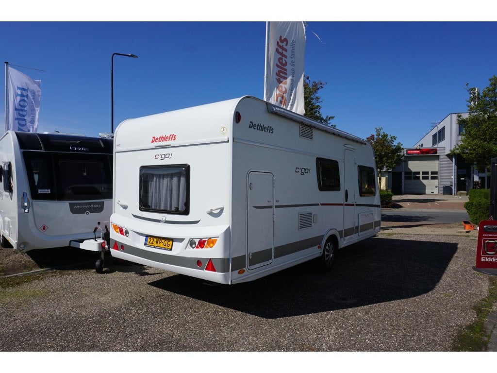 Dethleffs C'Go 495 QSK Stapelbed, Mover, Luifel, Schokbreker, Bedrijf, Treinzit, Dwarsbed