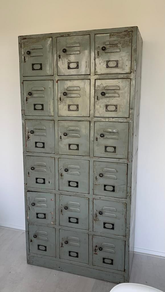Vintage metalen postkast, Ophalen, Gebruikt, Vintage