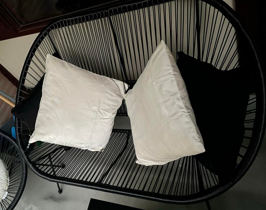 Rotan lounge bankje en 2 stoelen zgan loungeset tuinset, Ophalen, Zo goed als nieuw