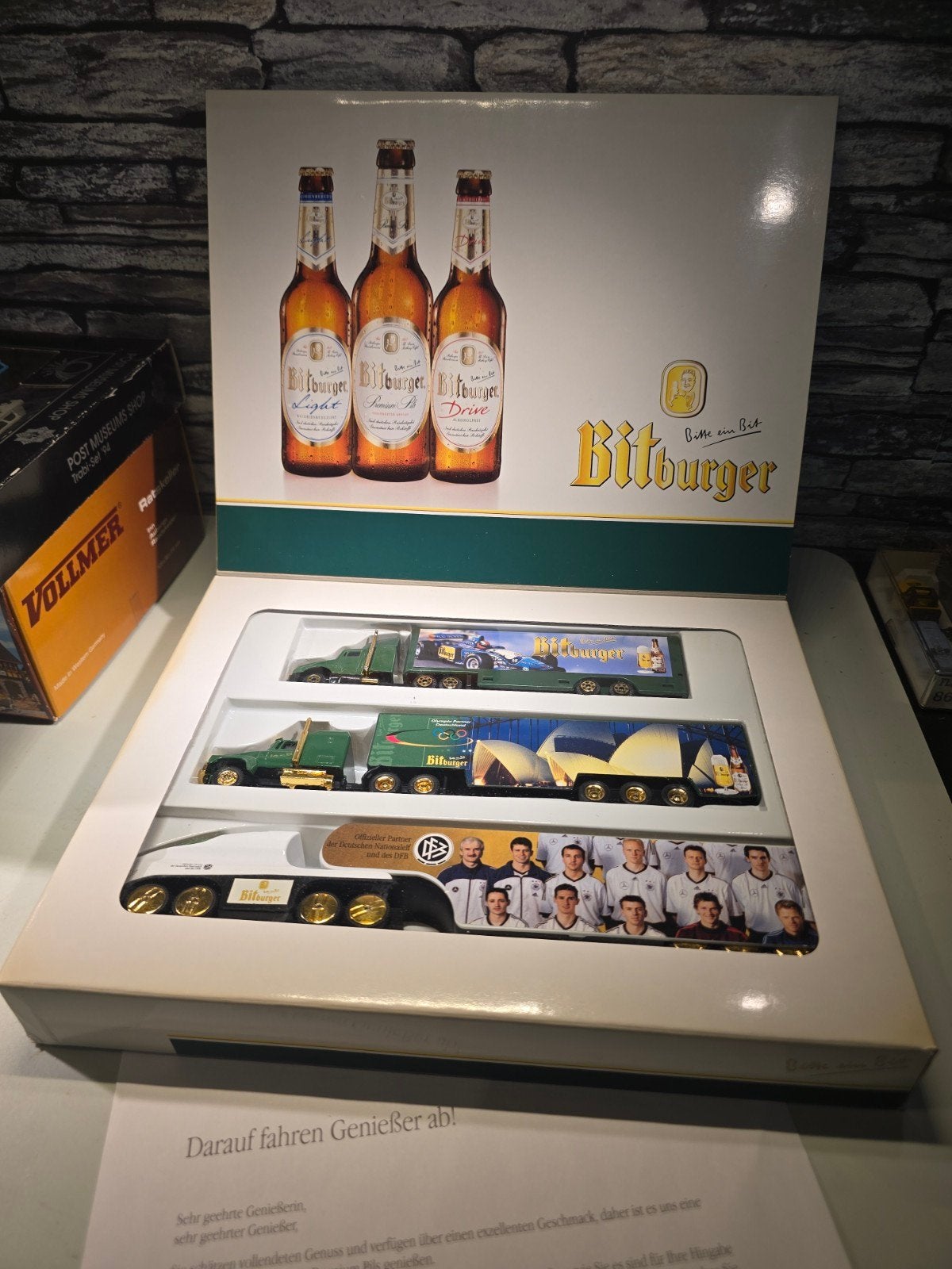 verzamelset bitburger pils auto s 1:87 vrachtwagens, Ophalen of Verzenden, Zo goed als nieuw, Overige typen, Overige merken