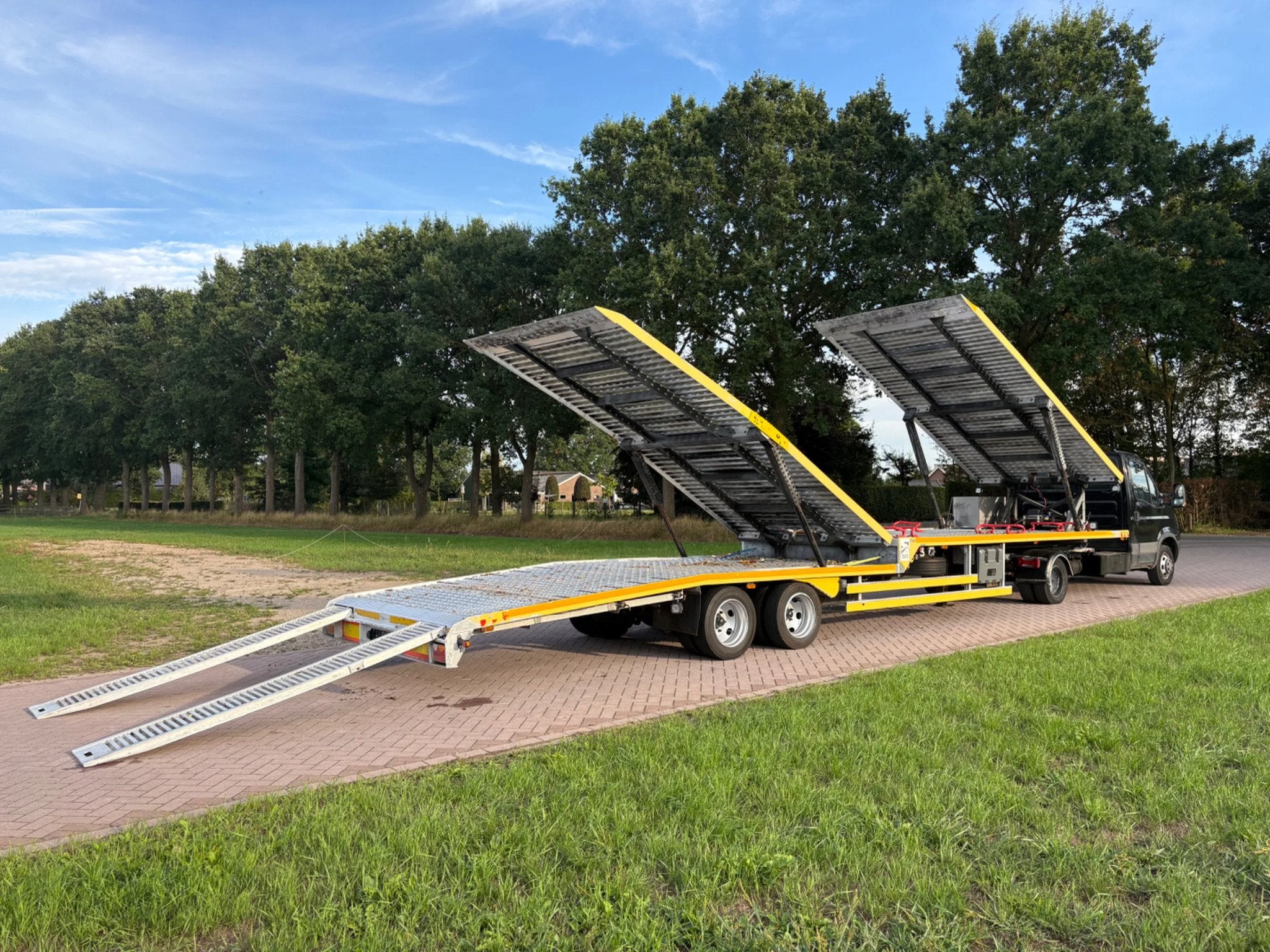 Kuvvetli Oplegger ambulance auto transporter 13 TON, Overige brandstoffen, Geel, Bedrijf, Aanhangers en Opleggers