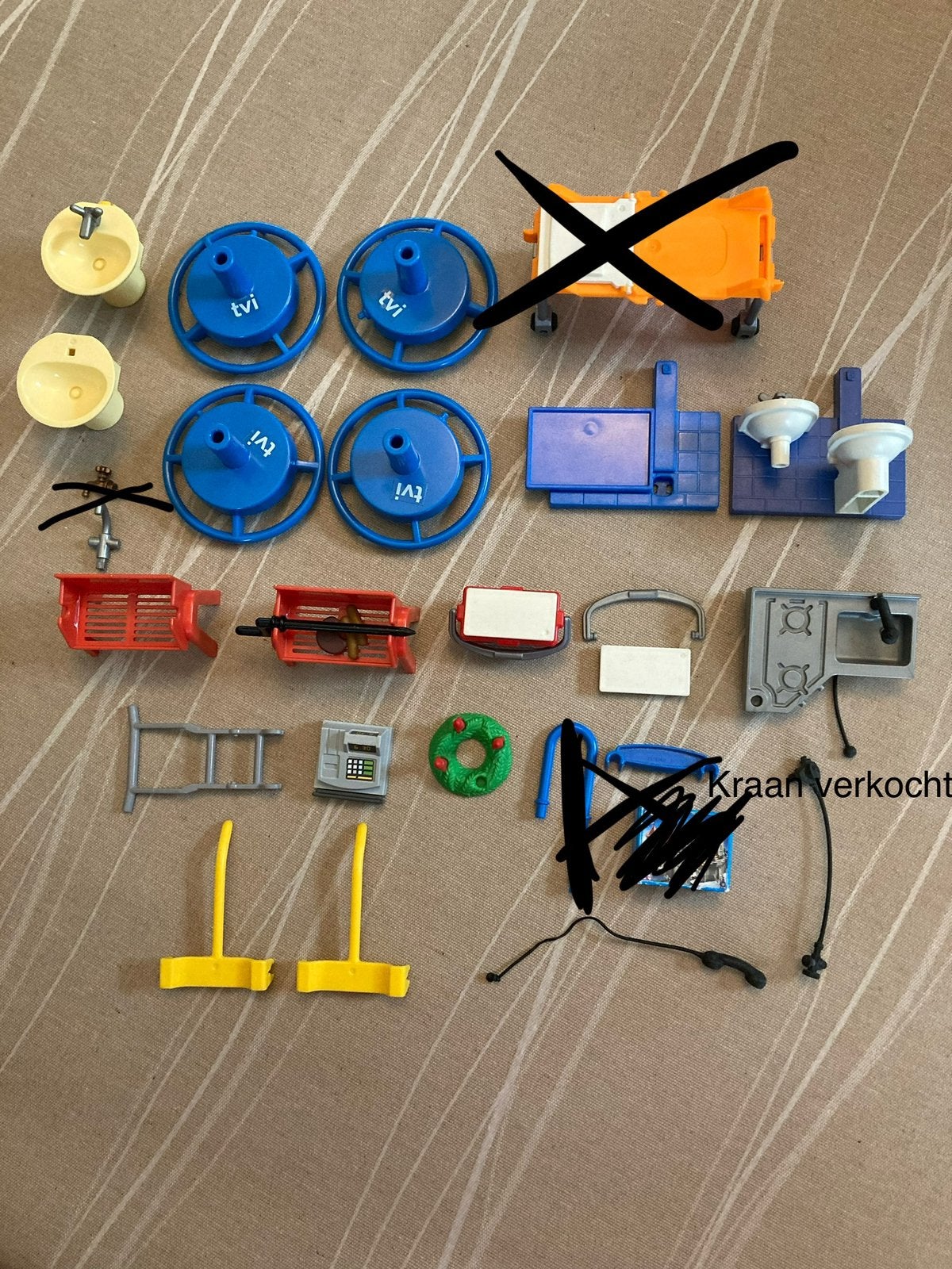 Playmobil wastafel ed…, Ophalen of Verzenden, Zo goed als nieuw