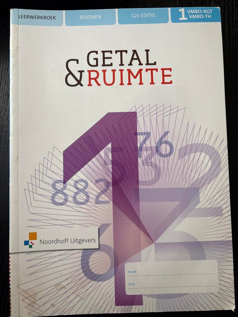 Getal & Ruimte 12e editie VMBO-KGT/TH leerwerkboek, Boeken, Schoolboeken, Ophalen of Verzenden, Nieuw, VMBO, Wiskunde A