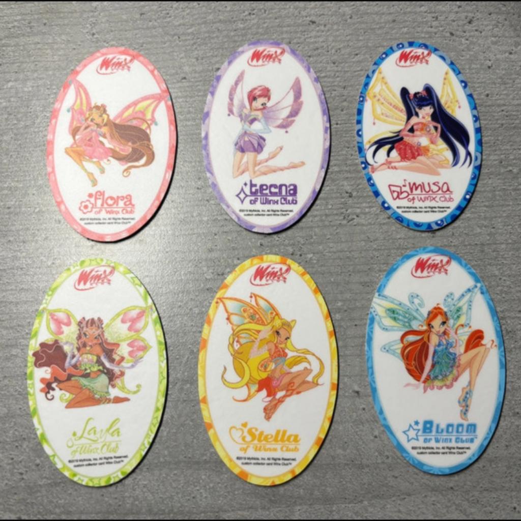 6 Winx Club Enchantix kaartjes pop Mattel Witty Simba Jakks, Ophalen of Verzenden, Nieuw, Accessoires