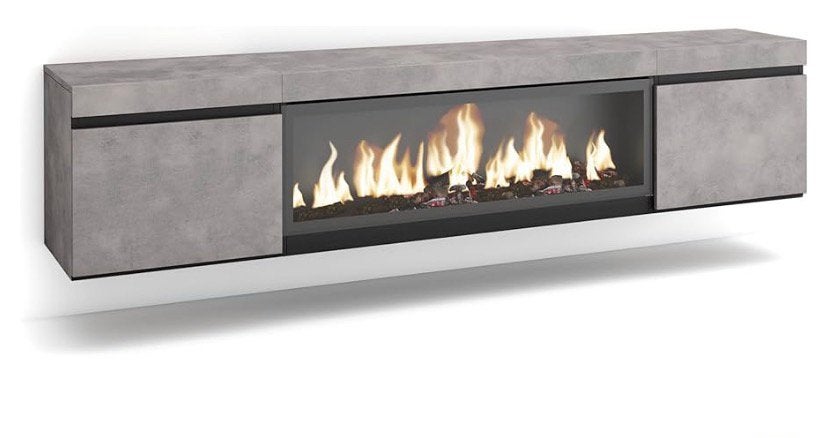 Skraut Home TV-Meubel met Luxe 3D LED Sfeerhaard  Nieuw, Huis en Inrichting, Ophalen, Nieuw, Vrijstaande haard, Elektrische haard