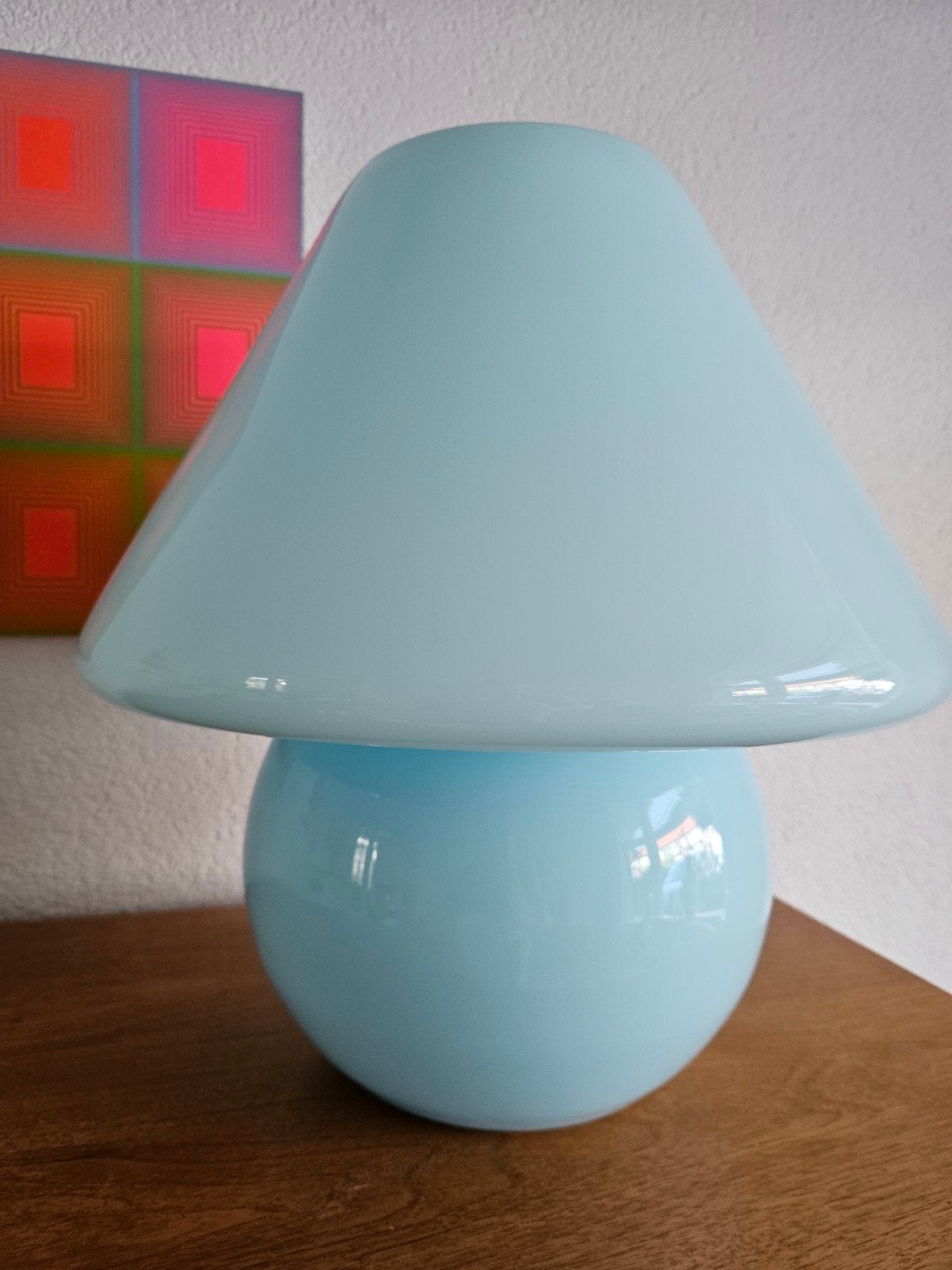 Italiaanse design Venini murano mushroom lamp, .., Gebruikt, Overige merken, Handgemaakt
