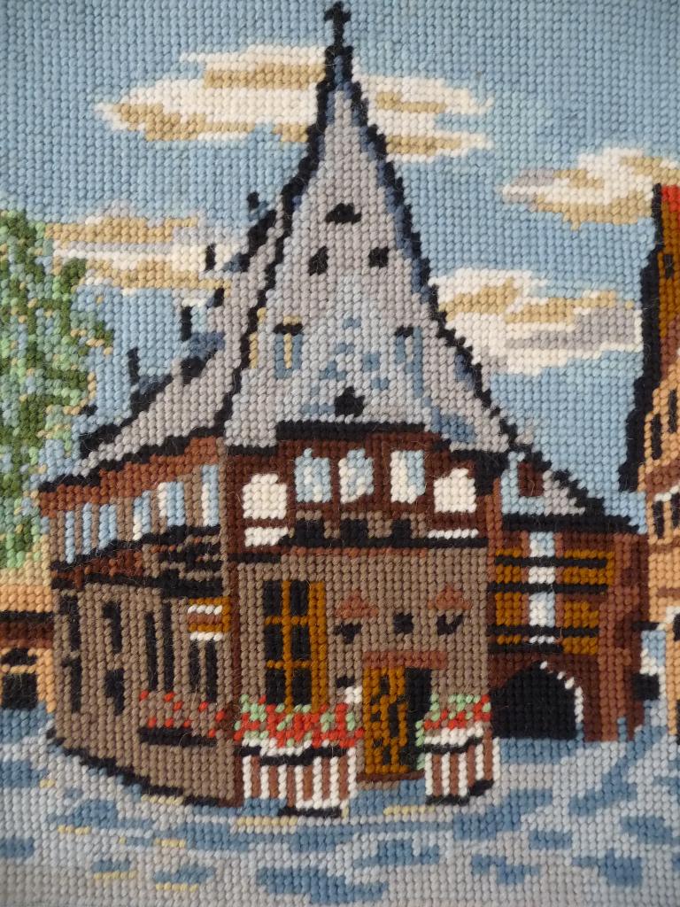 Borduurwerk "Gebouw uit Goslar" (Duitsland), Ophalen of Verzenden, Gebruikt, Handborduren, Onderdeel of Toebehoren