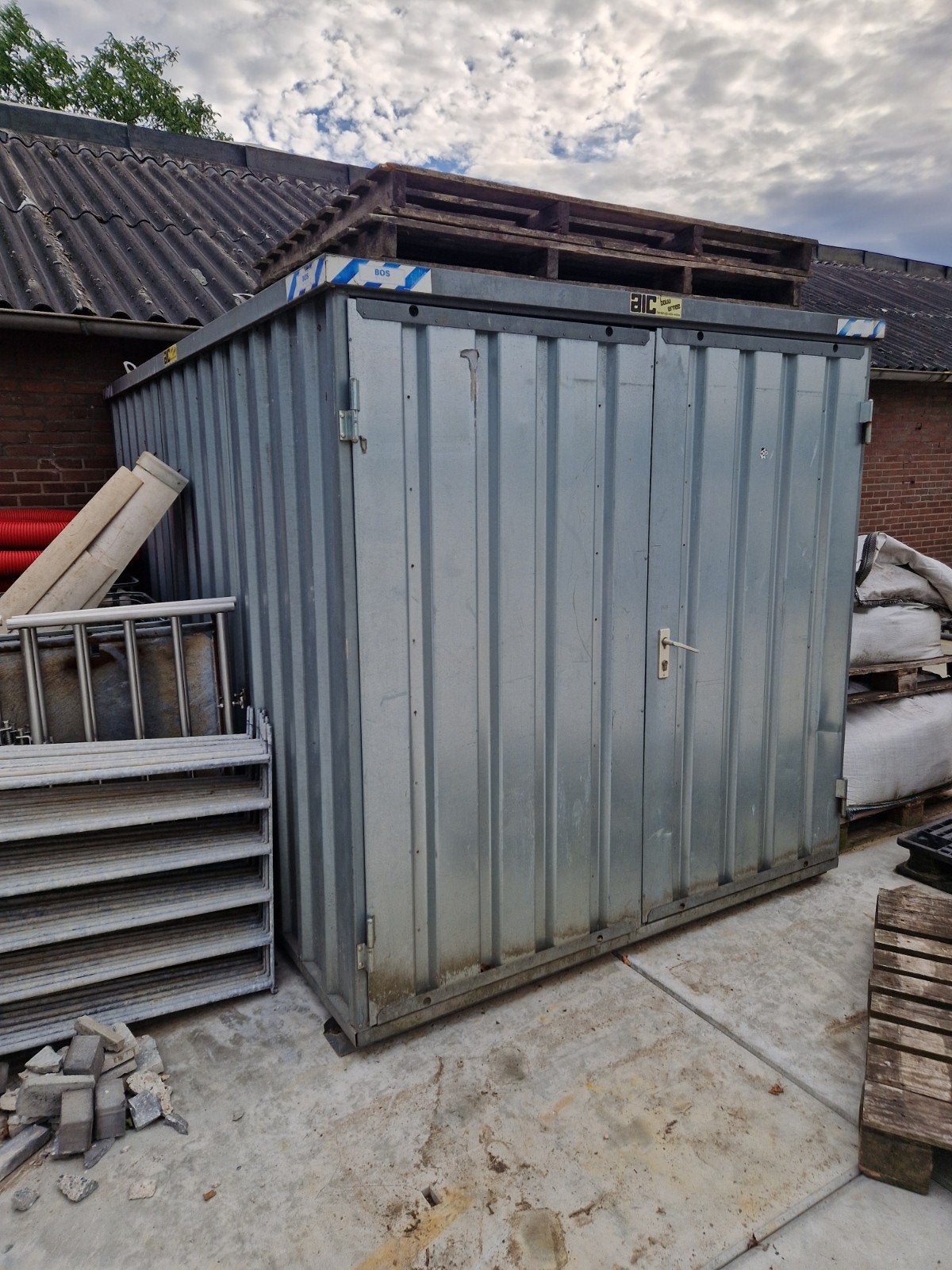 Opslagcontainer 2,10 x 3,10 x 2,10m - Goede staat, Ophalen