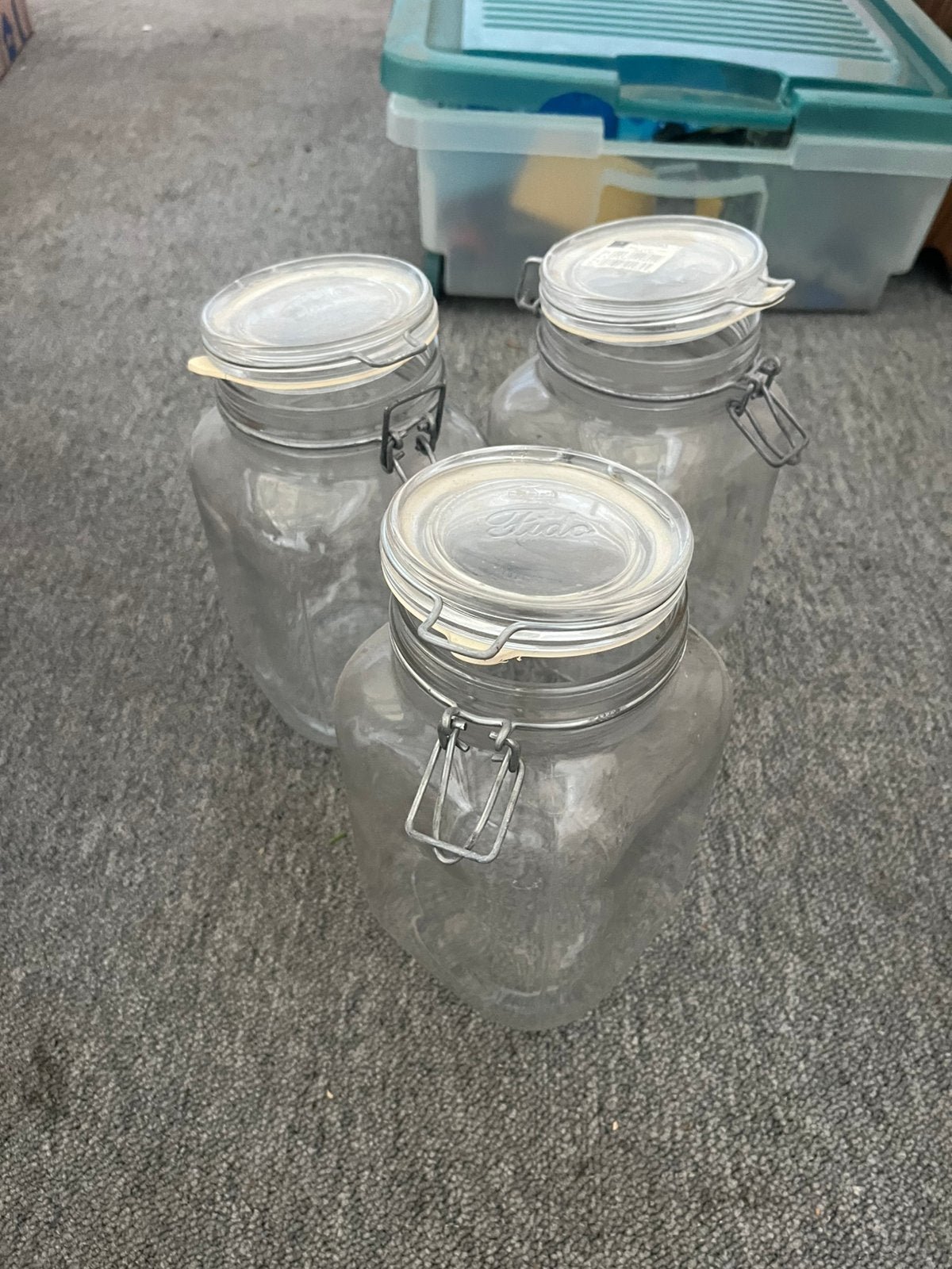 Set van 3 Bormioli Rocco Fido glazen weckpotten, Ophalen