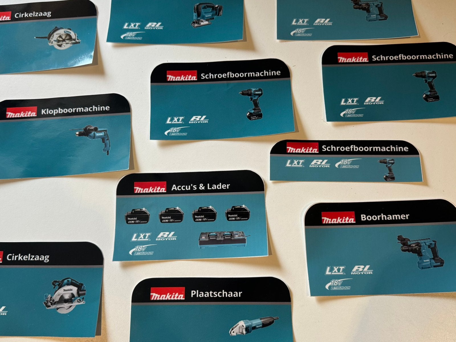 Mbox stickers voor Makita Mbox/Makpac, Verzenden, Nieuw