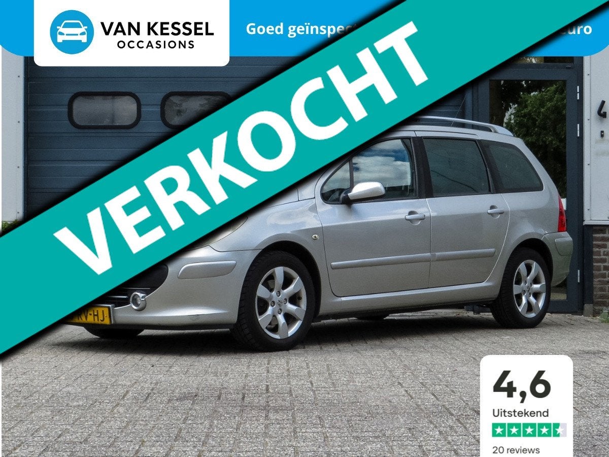 Peugeot 307 SW 1.6-16V Griffe | Autom. | NAP | Leer | Airco, 730 kg, Gebruikt, 4 cilinders, 7 stoelen