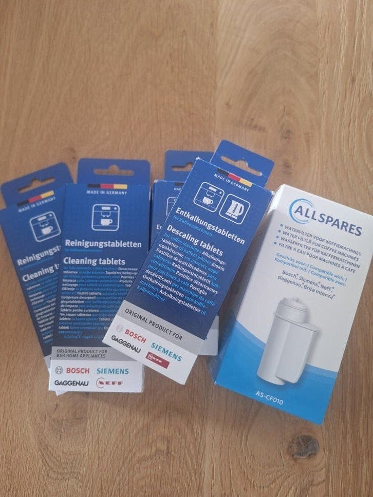 Koffiemachine onderhoudsset: reiniging, ontkalking, waterfil, Ophalen, Nieuw