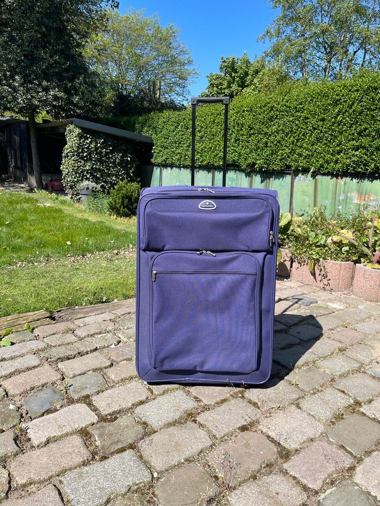 Samsonite Koffer Blauw Stof - Ideaal voor Reizen, Ophalen, 30 cm of meer, Gebruikt, Blauw