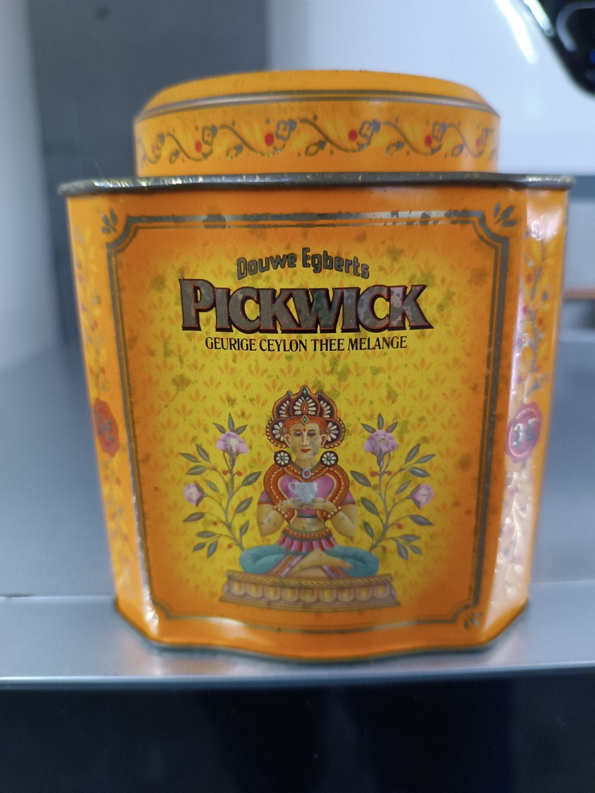 Vintage Pickwick Theeblik - Geurige Ceylon Thee Melange, Verzamelen, Blikken, Ophalen of Verzenden, Gebruikt, Thee, Pickwick
