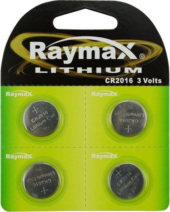 Raymax batterij knoopcel 3V CR2016 4 dlg lithium, Audio, Tv en Foto, Accu's en Batterijen, Ophalen of Verzenden, Nieuw