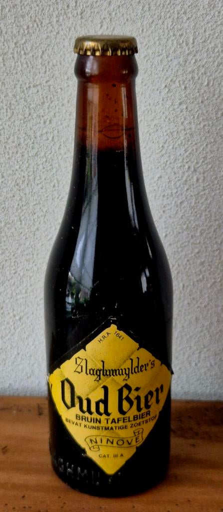 oude tafelbier fles SLAGHMUYLDER oud bier bruin NINOVE, Ophalen of Verzenden, Zo goed als nieuw, Flesje(s), Overige merken