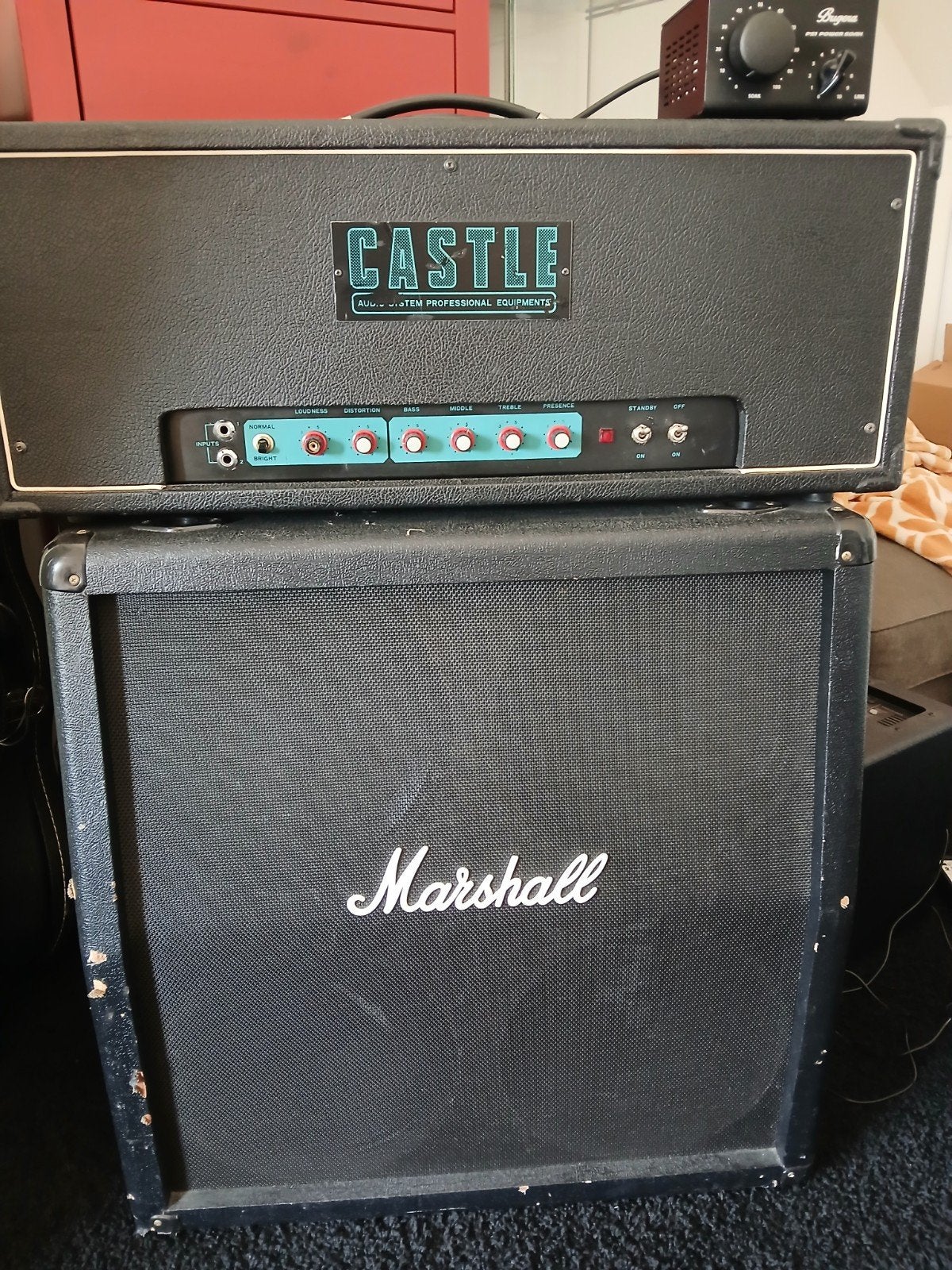 Vintage London City/ Castle buizenversterker, Muziek en Instrumenten, Ophalen, Gebruikt, 100 watt of meer