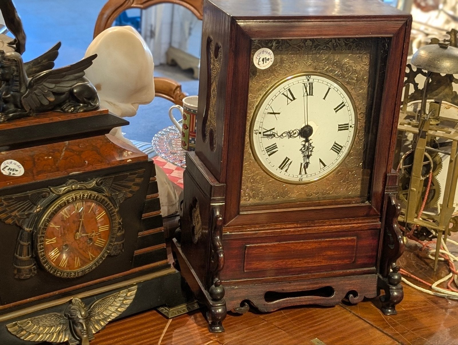 antieke Chineese tafel klok 46 cm hoog, Ophalen
