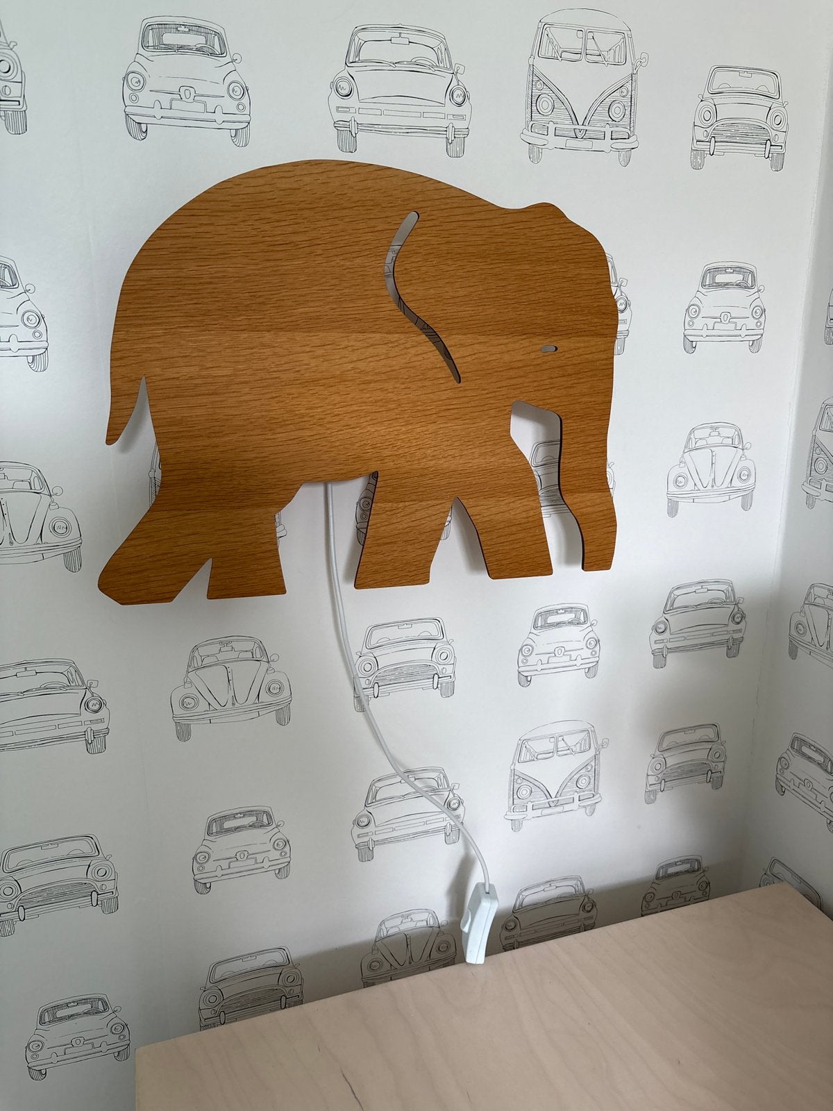 Ferm Living Olifant Wandlamp - Kinderkamer, Ophalen, Overige merken, Bruin, Zo goed als nieuw
