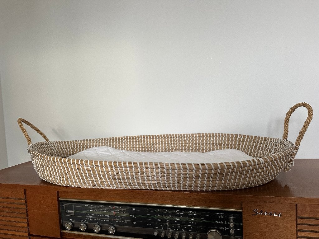 Olli en Ella mand/geweven verschoonmand, Beige, Wasbaar, Overige merken, Kleed of Kussen