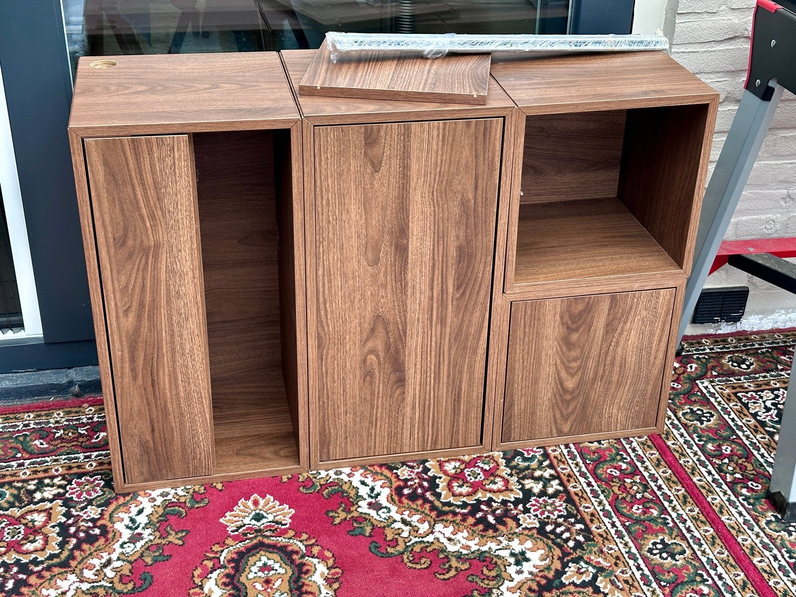 IKEA EKET kastcombinatie walnoot – 210 cm – goede staat, Ophalen, Gebruikt