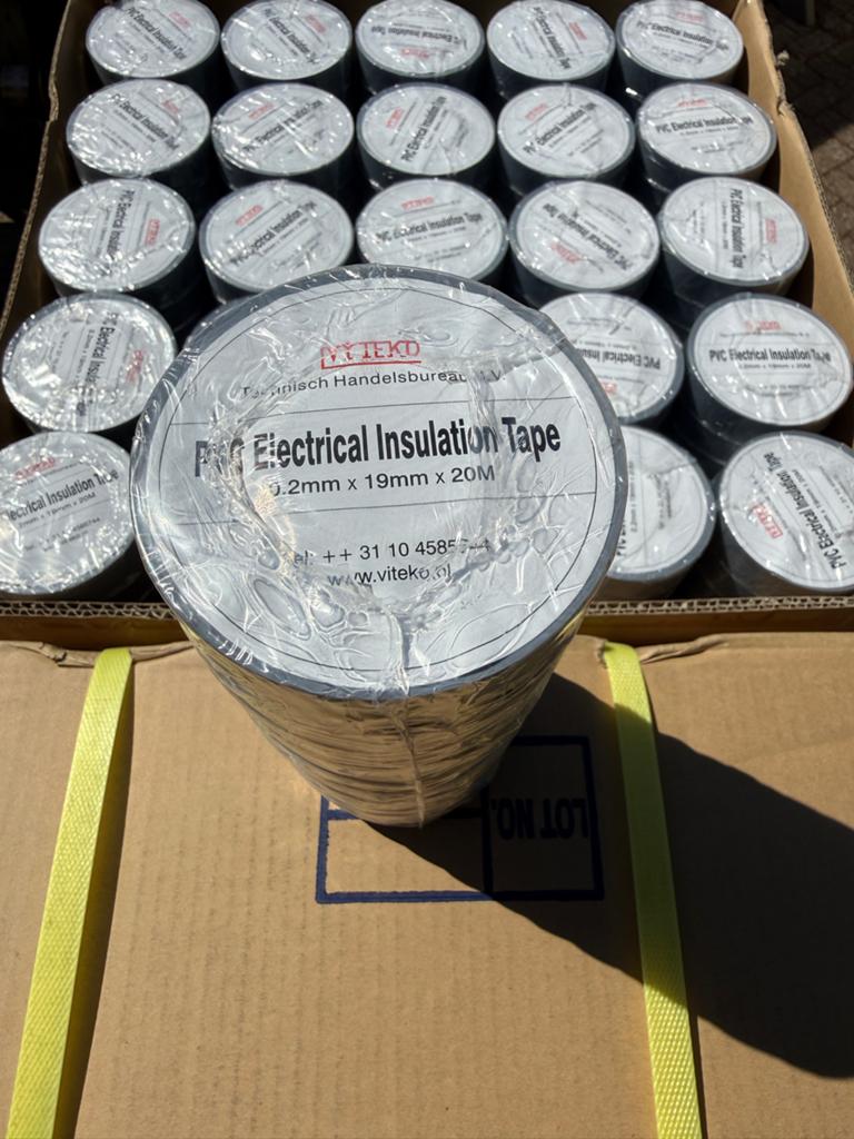 Hoge Kwaliteit PVC Isolatietape Grijs - 250 Rollen à 20m, Ophalen of Verzenden, Nieuw, Overige typen