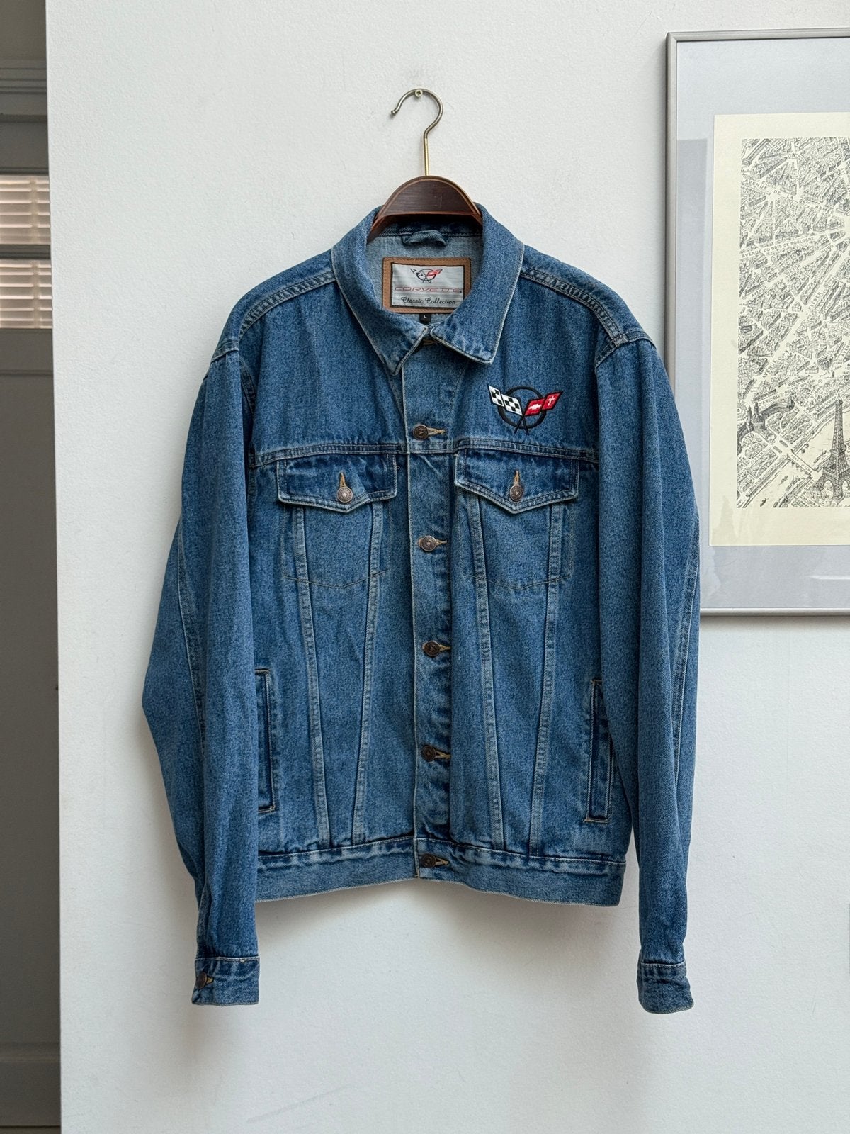 Corvette Classic Collection spijkerjas blauw, maat L, Ophalen of Verzenden, Zo goed als nieuw, Maat 52/54 (L), Blauw